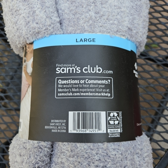 NWT Member's Mark Cozy Lounge Pant gray fleece large - Picture 4 of 4